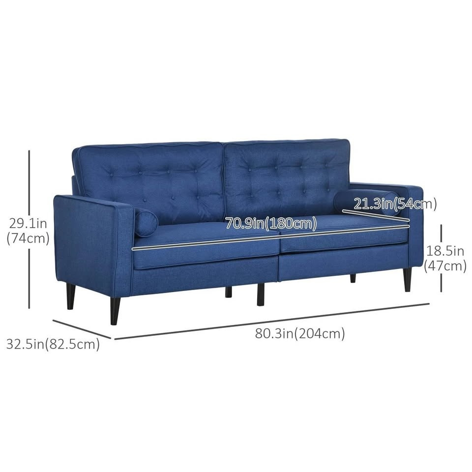 NEW Velvet Style 3-Seater Sofa w/ Pillows - Brampton - photo 2