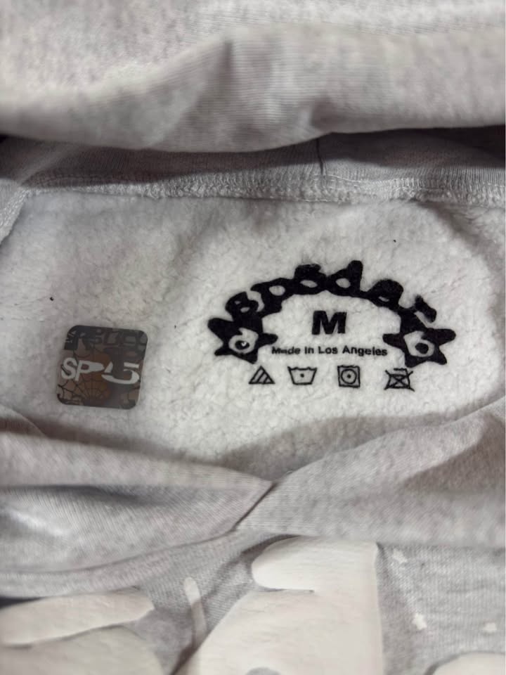 HEATHER GREY SP5DER HOODIE - photo 2
