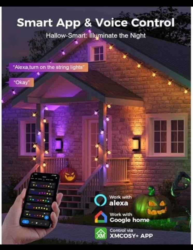 Brand new 48ft Smart RGB Dimmable Outdoor String Lights - photo 3