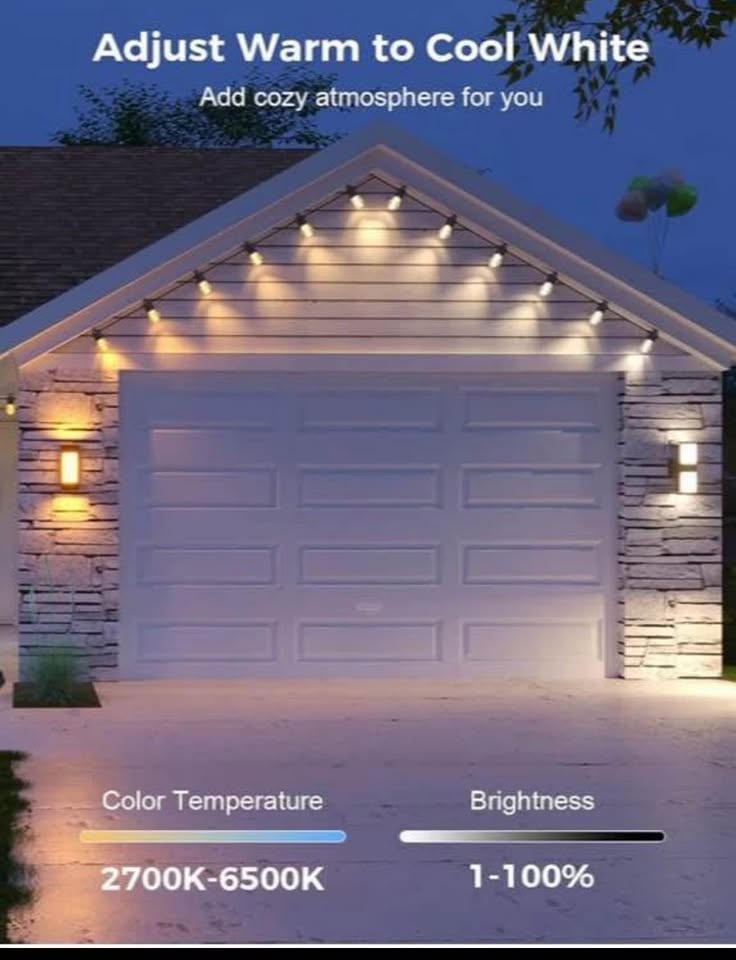 Brand new 48ft Smart RGB Dimmable Outdoor String Lights - photo 4
