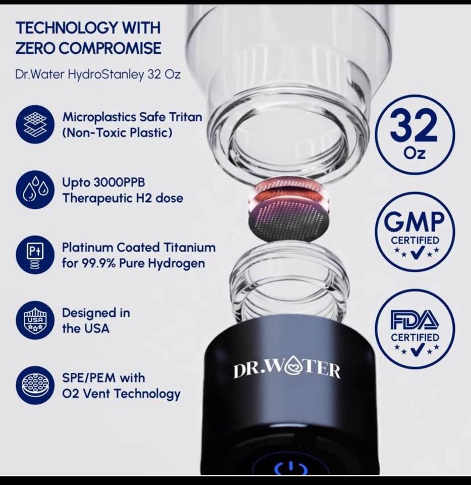 Brand new 32 oz Dr. Water Hydrogen Water Bottle - photo 5