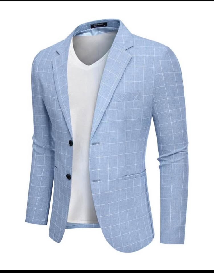 Sky Blue COOFANDY Men's Sports Blazer Coat - Small