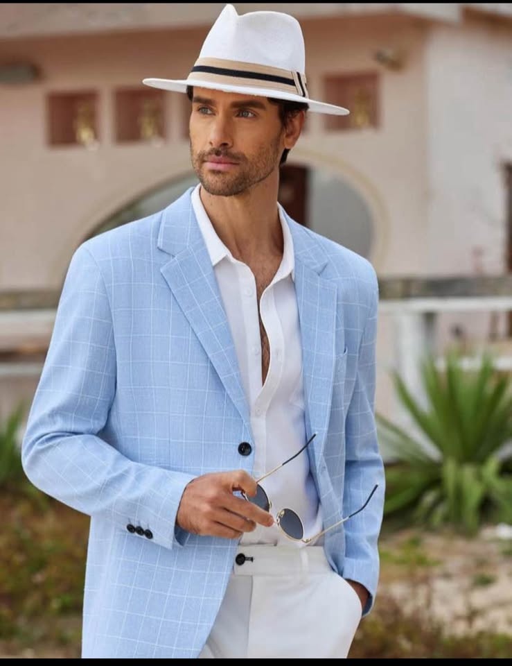 Sky Blue COOFANDY Men's Sports Blazer Coat - Small - photo 3