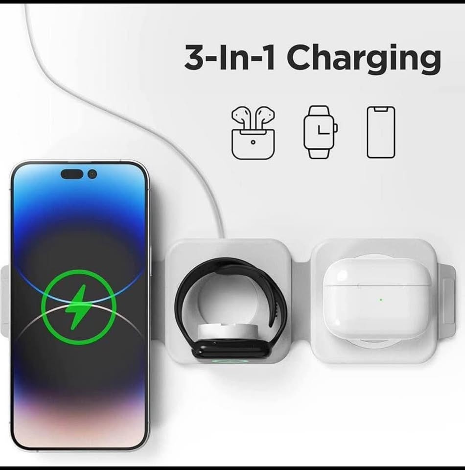 Brand new 3 in 1 charging station for earbuds, phone and smartwa - photo 3
