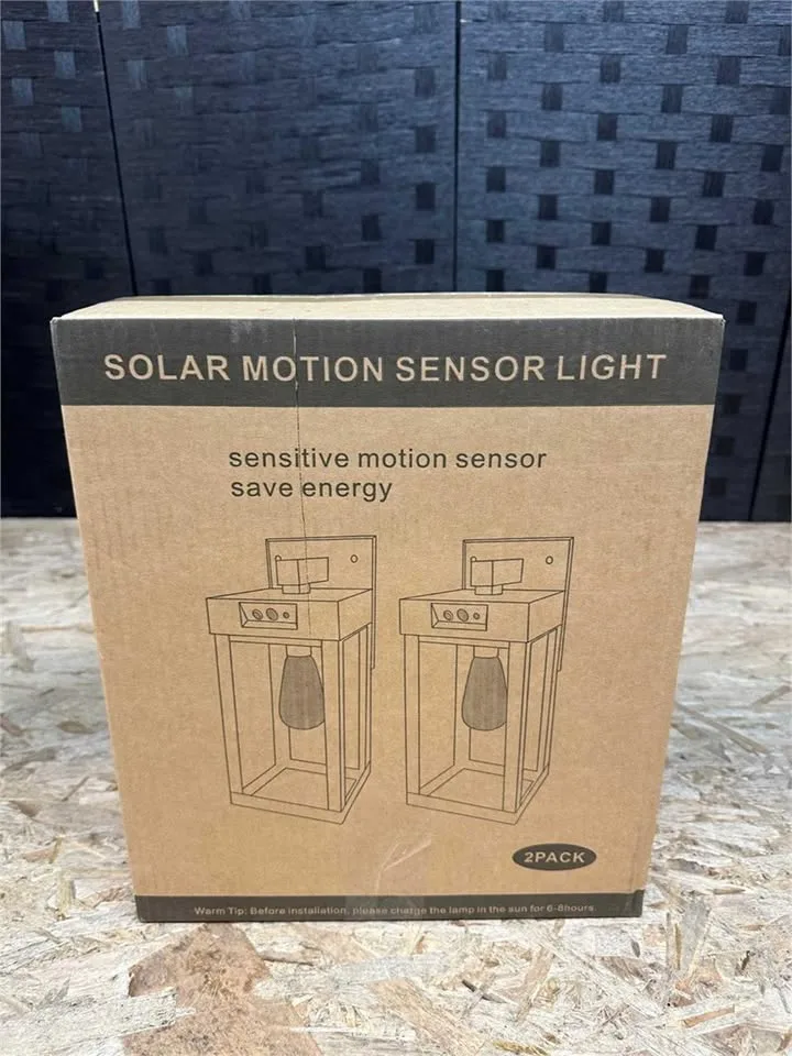 Solar Motion Sensor Wall Lantern Lights Outdoor image indicator(6)