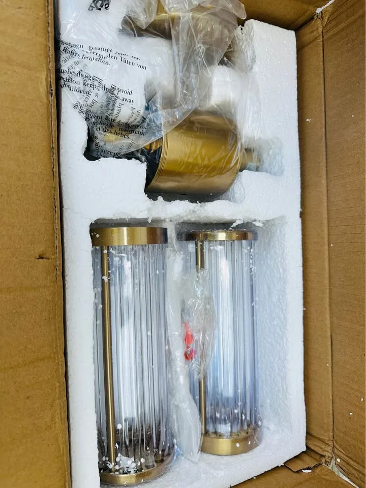 Brass Wall Light Fixture, 19.7" Tall, Dual Mount Glass image indicator(5)