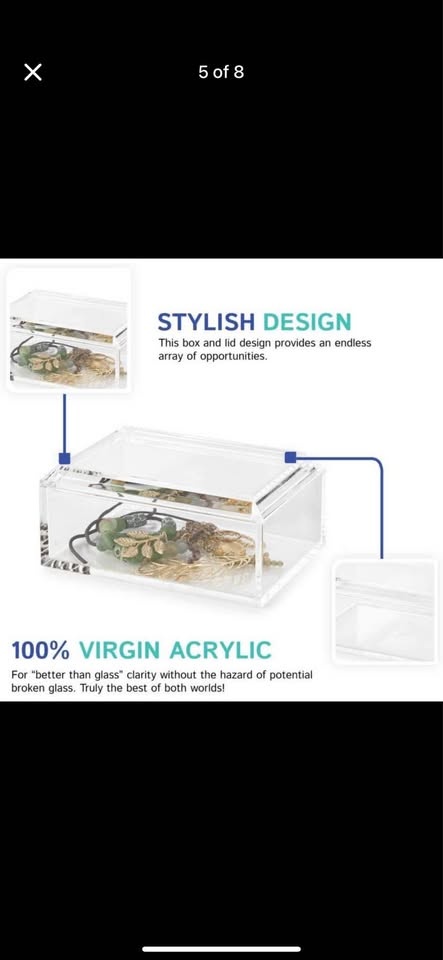 Brand new acrylic jewelry box - photo 4