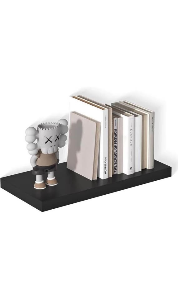 Brand new large black floating shelf for wall