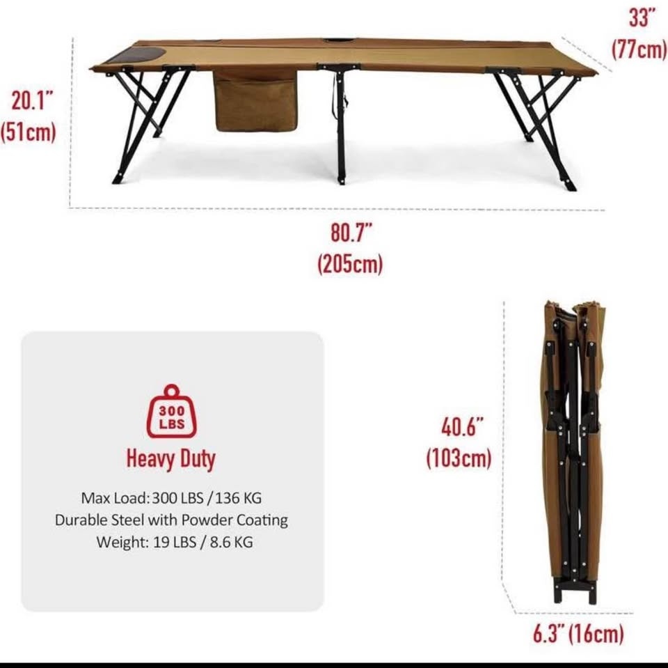 Brand new SunnyFeel 300 lb Camping Cot - photo 2