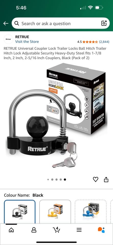 RETRUE Universal Coupler Lock Trailer Hitch Lock