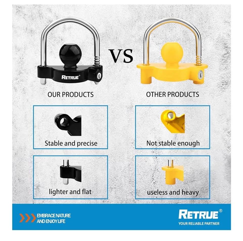 RETRUE Universal Coupler Lock Trailer Hitch Lock - photo 3