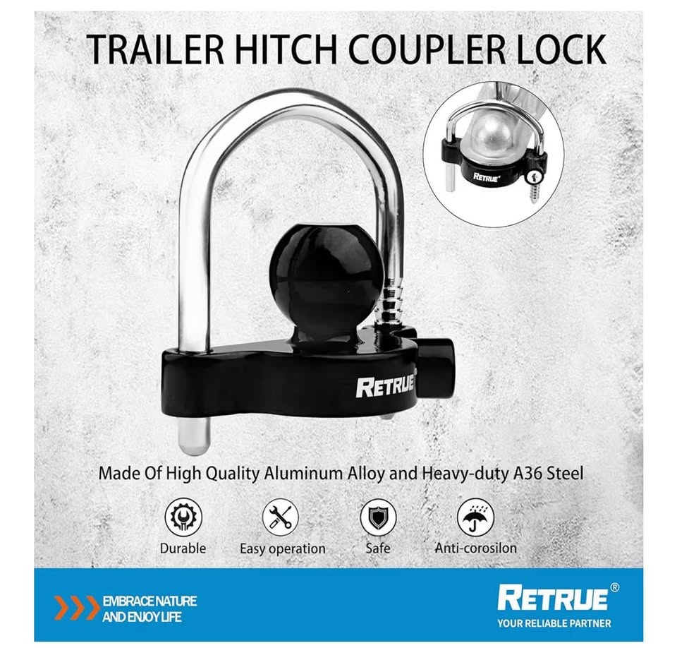 RETRUE Universal Coupler Lock Trailer Hitch Lock - photo 5