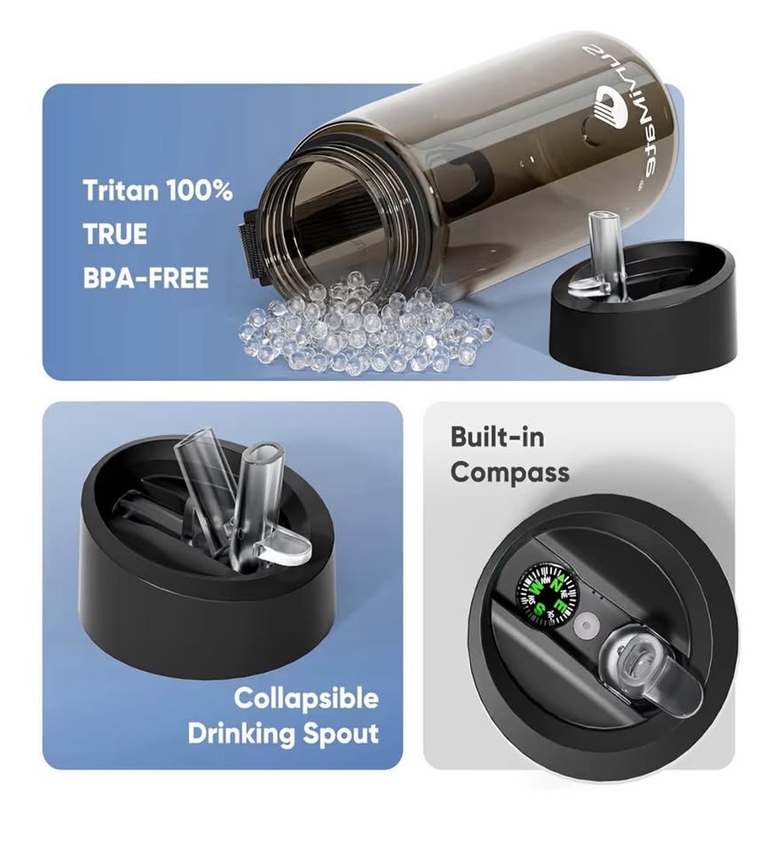 SurviMate Filtered Water Bottle w/ Compass - photo 5