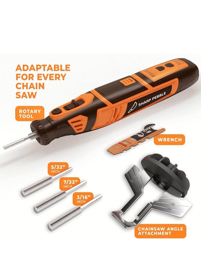 Sharp Pebble Cordless Chainsaw Sharpener Kit w/ 4 Files - photo 2