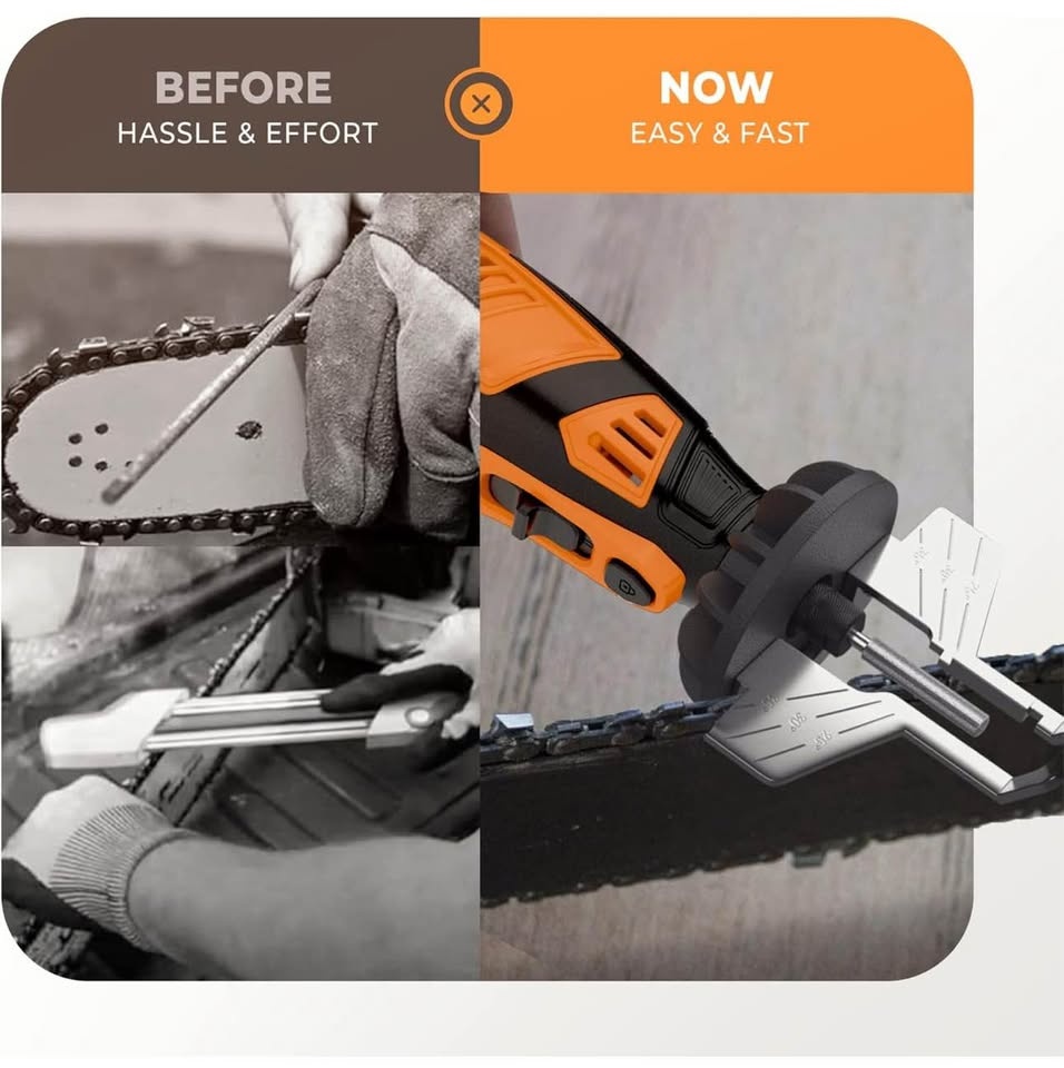 Sharp Pebble Cordless Chainsaw Sharpener Kit w/ 4 Files - photo 5