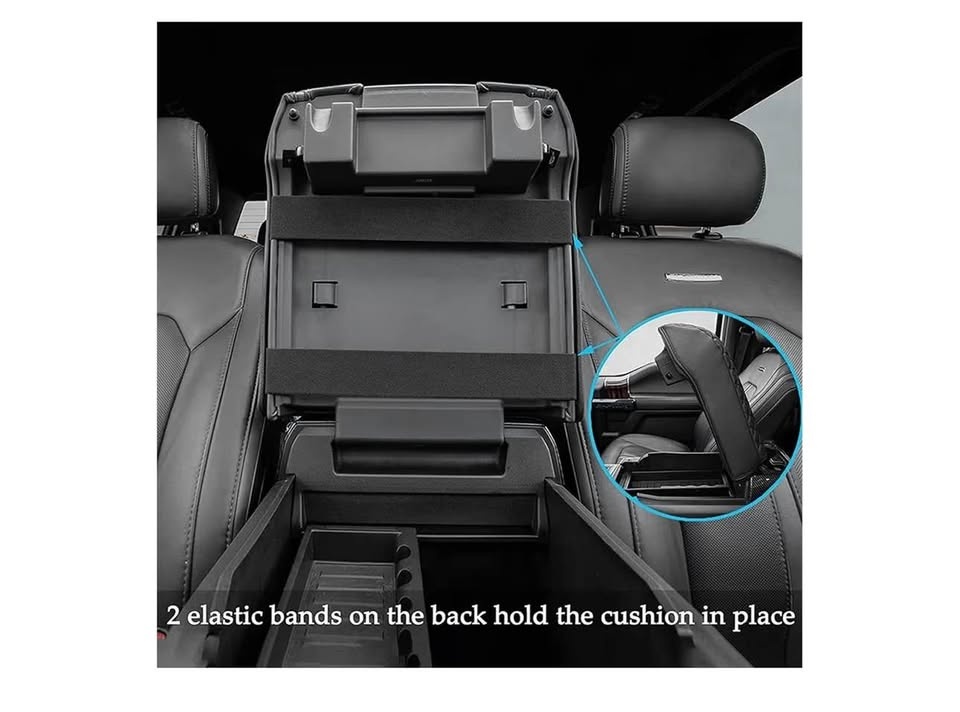 Center Console Cover for 2015-2020 F250 F350 F450 | Leather - photo 4