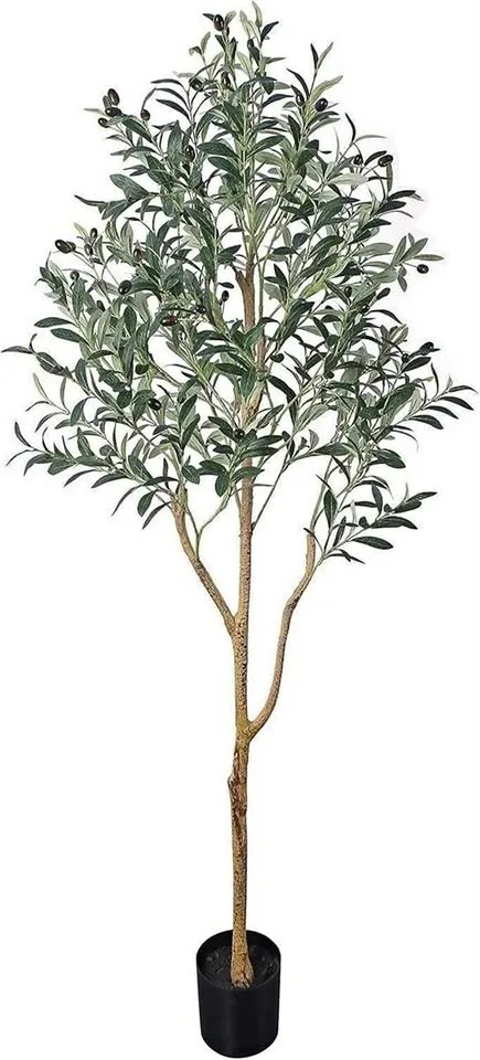 🌿 4FT Tall Artificial Olive Tree with Pot thumbnail