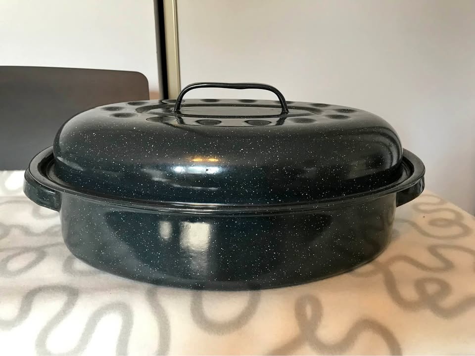 Enamel Roasting Pan 14.5"W