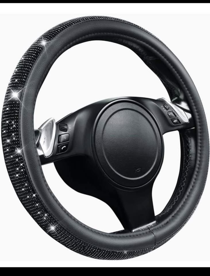 Brand new Black Diamond Leather Steering Wheel Cover - photo 2
