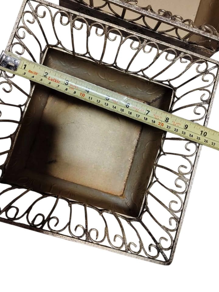Home Interiors Antique-Style Metal Plant Holders – Set of 2 - photo 5