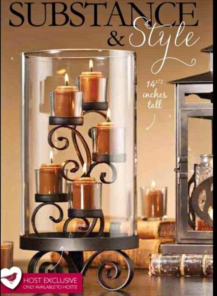 ✨ NEW 14.5” Black Scroll Candle Holder – Perfect Christmas Gift