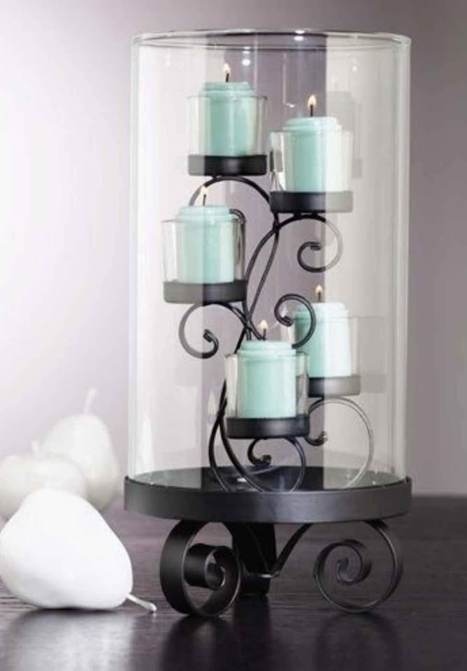 ✨ NEW 14.5” Black Scroll Candle Holder – Perfect Christmas Gift - photo 2