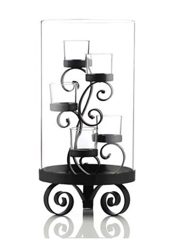 ✨ NEW 14.5” Black Scroll Candle Holder – Perfect Christmas Gift - photo 3