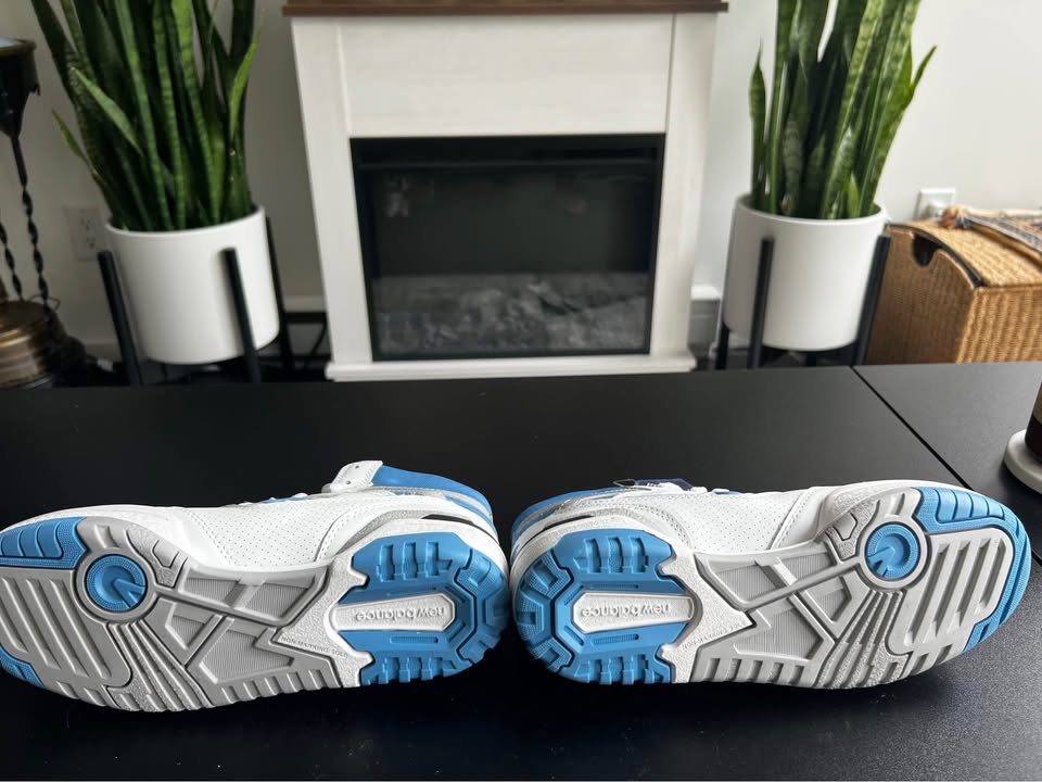 New Balance White and Blue High Top Sneakers - photo 5