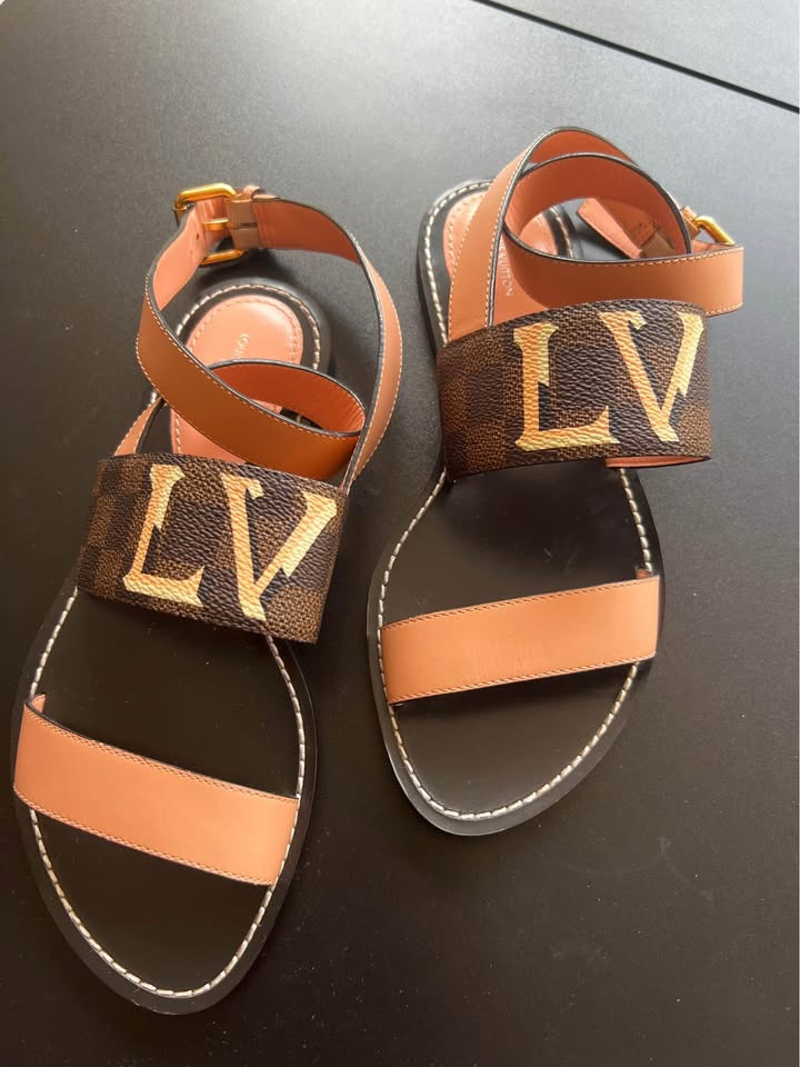 Louis Vuitton Passenger Flat Sandals - Damier Ebene (New) - photo 2