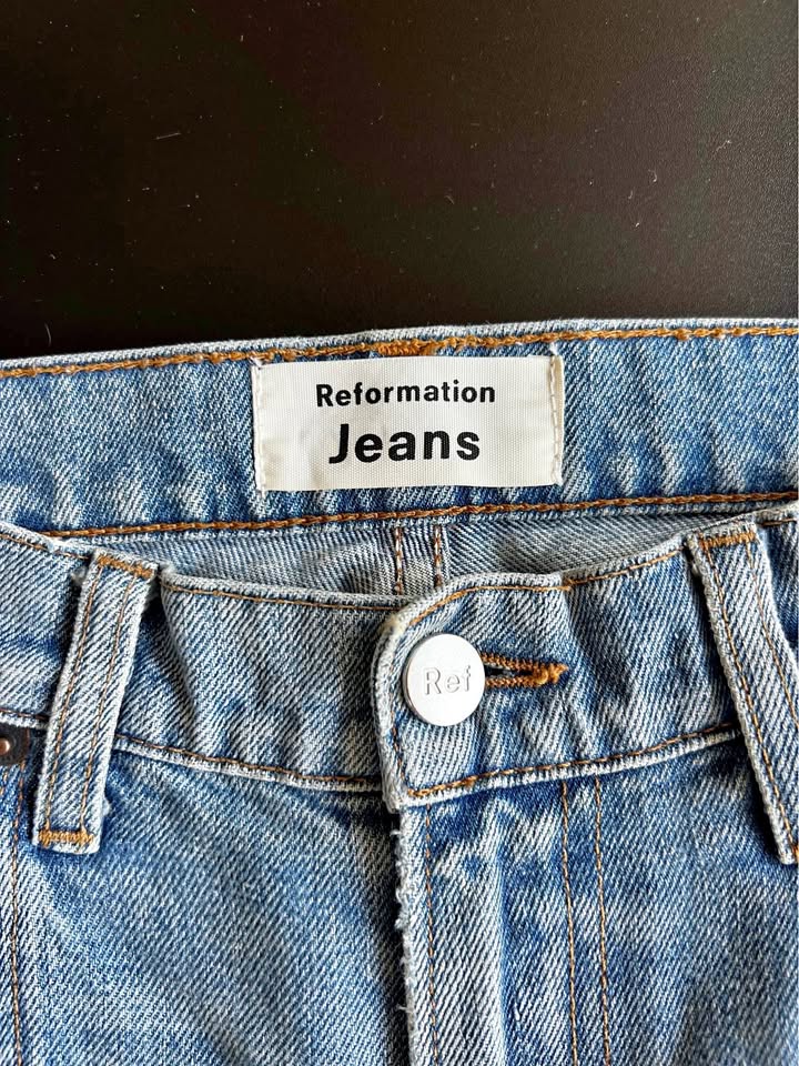 Reformation blue flare and wide leg jean - photo 3