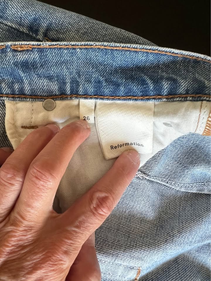 Reformation blue flare and wide leg jean - photo 4