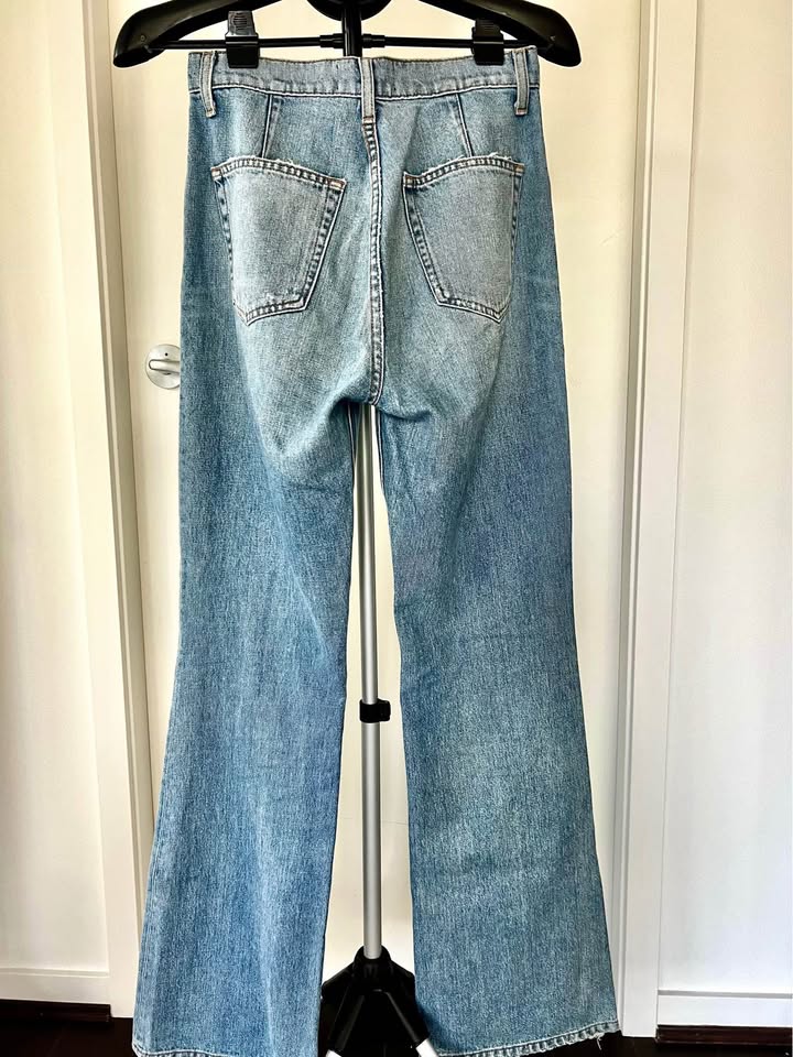 Reformation blue flare and wide leg jean - photo 2