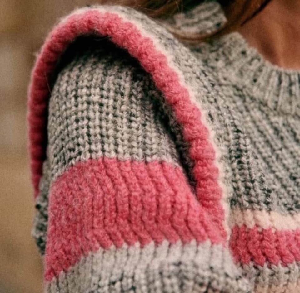 Sezane heather grey knit pullover sweater - photo 4