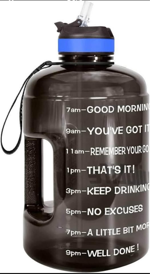 Brand new black Buildlife motivational water bottle
