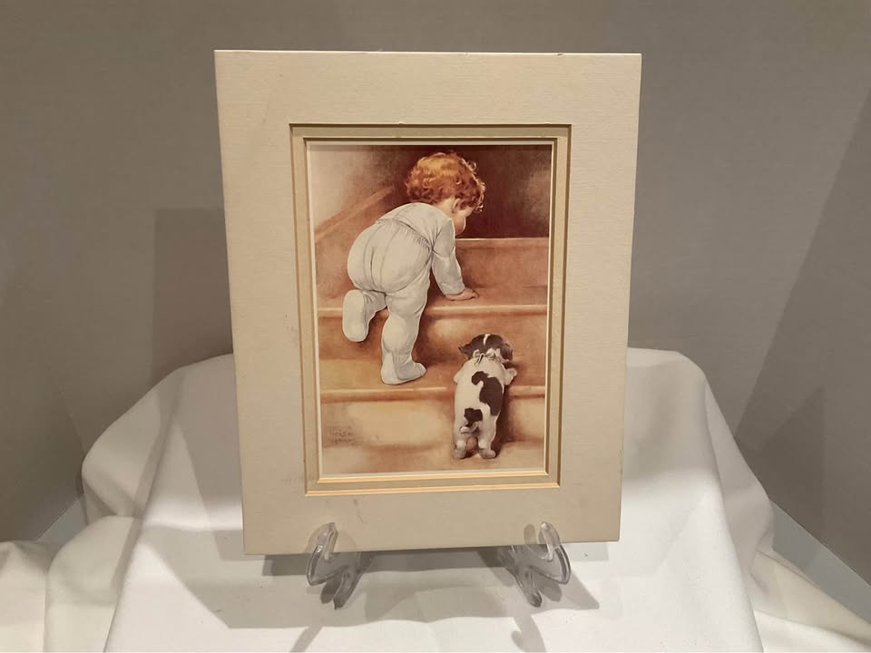 Vintage Matted Prints HAPPY DREAMS & NITEY NITE by Bessie Pease - photo 3