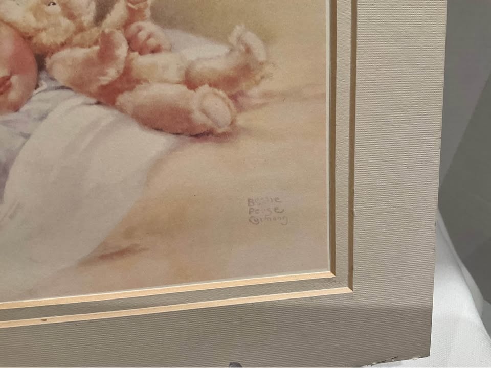 Vintage Matted Prints HAPPY DREAMS & NITEY NITE by Bessie Pease - photo 4