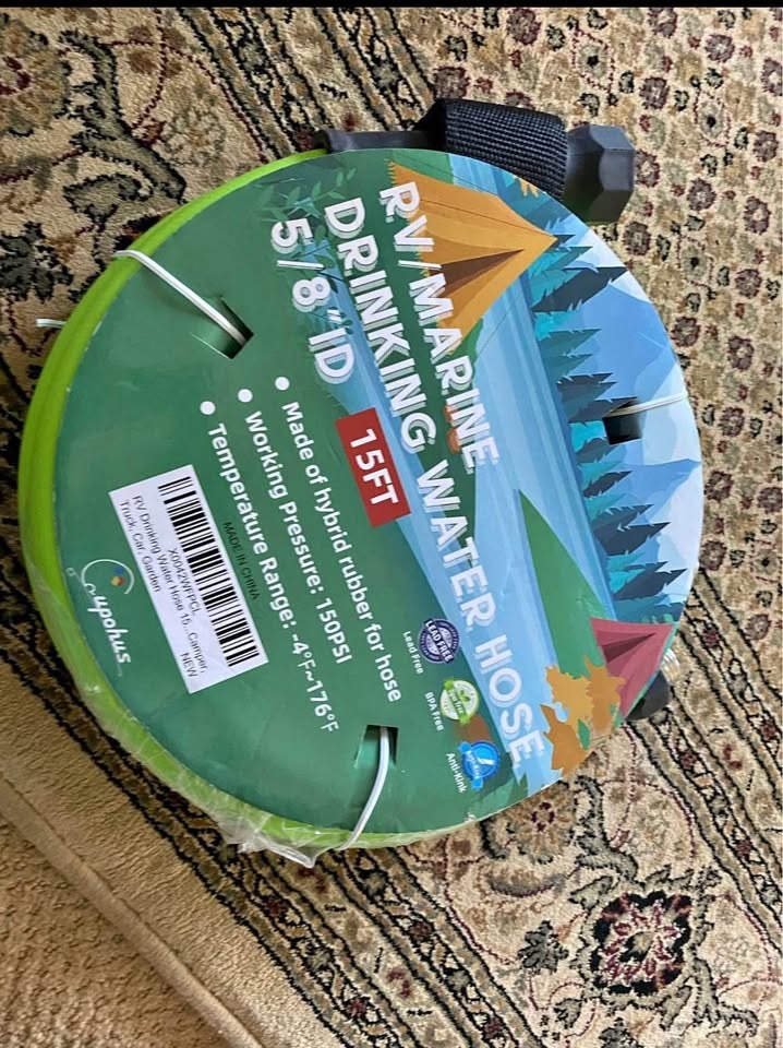RV Drinking Water Hose 15 FT (with storage straps)