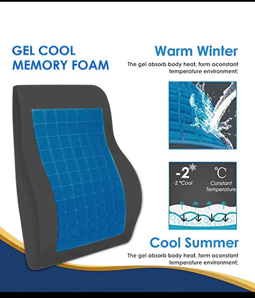 Gel Lumbar Support for Office Chair Back Support - photo 4