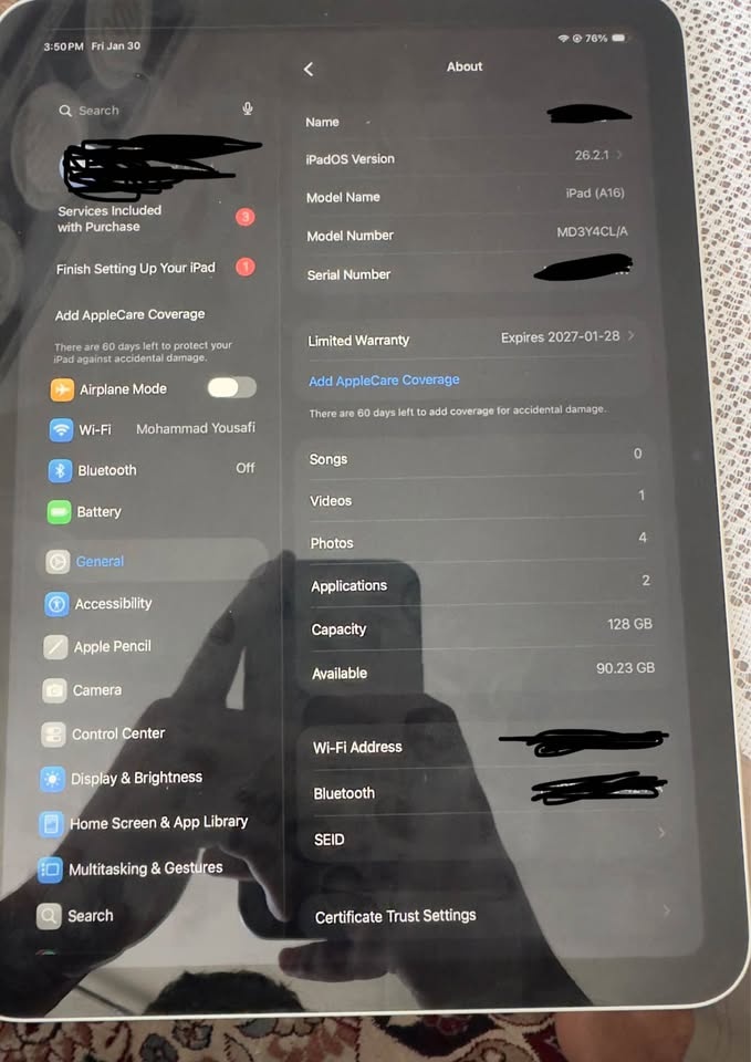 iPad A16 (128GB, Silver) - photo 3