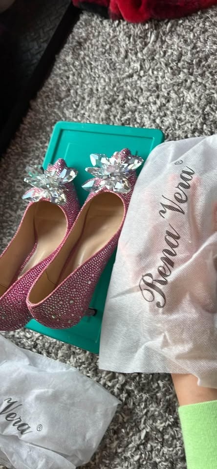 Crystal Cinderella heels - Pink - US size 7 - photo 3