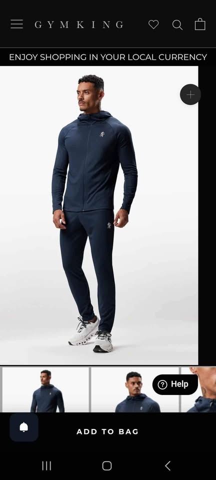 Gym King 365 Lightweight Tracksuit Bottoms - Storm Blue - XL