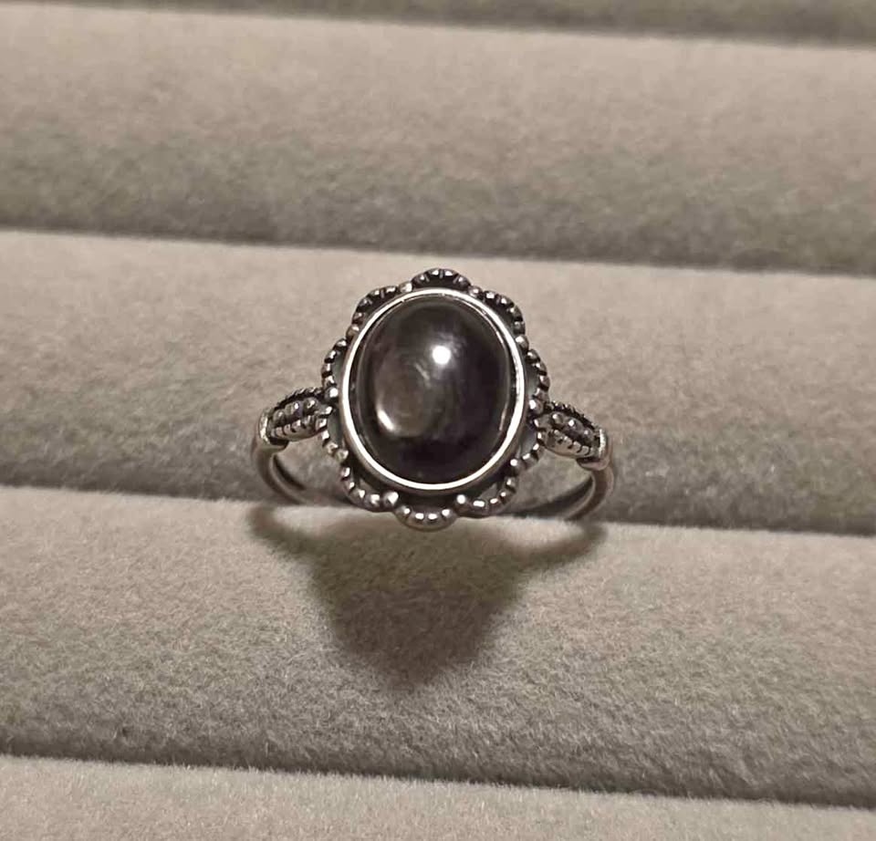 New Hypersthene Crystal Sterling Silver Ring