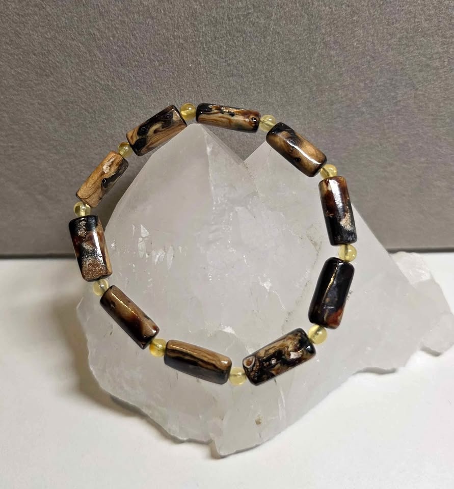 Natural Black Coral Bracelet (7.2mm)