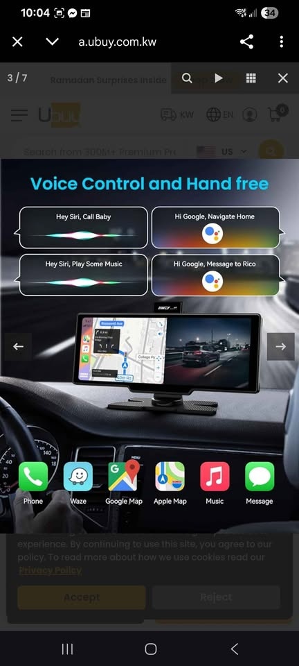 10 inch Car Display w/ CarPlay, Android Auto, Dash Cam, Reverse - photo 5