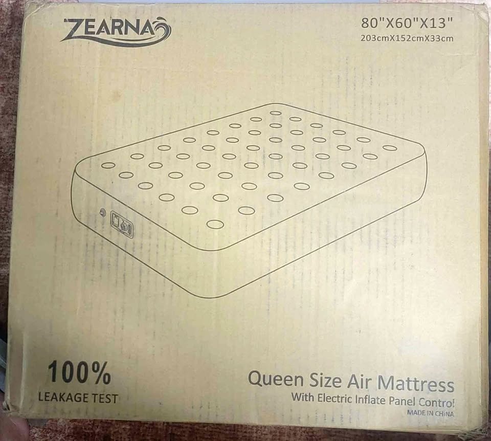ZEARNA Queen Size Air Mattress with Built-in Pump
