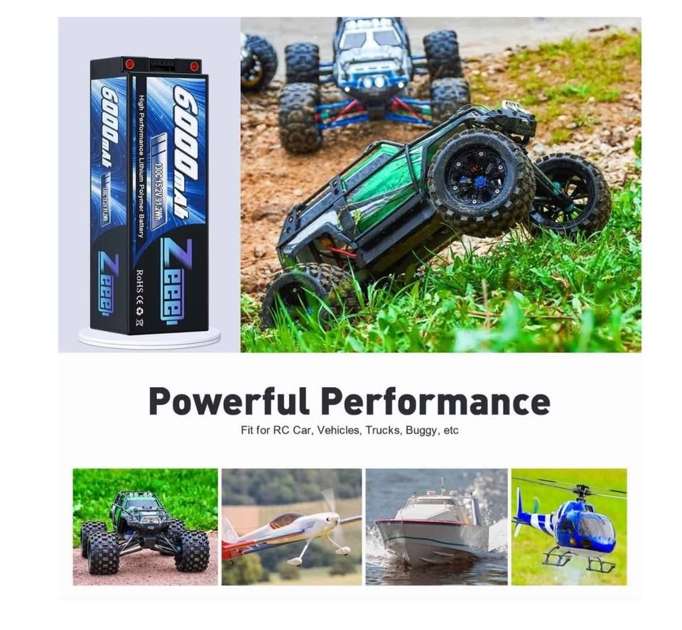 Zeee 4S Lipo Battery 6000mAh 15.2V HV 130C w/ EC5 Connector - photo 3