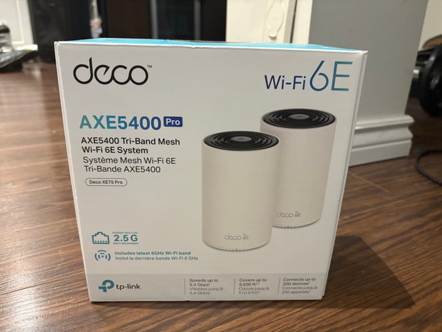 TP-Link Deco AXE5400 Pro Wi-Fi 6E Mesh System (2-Pack)