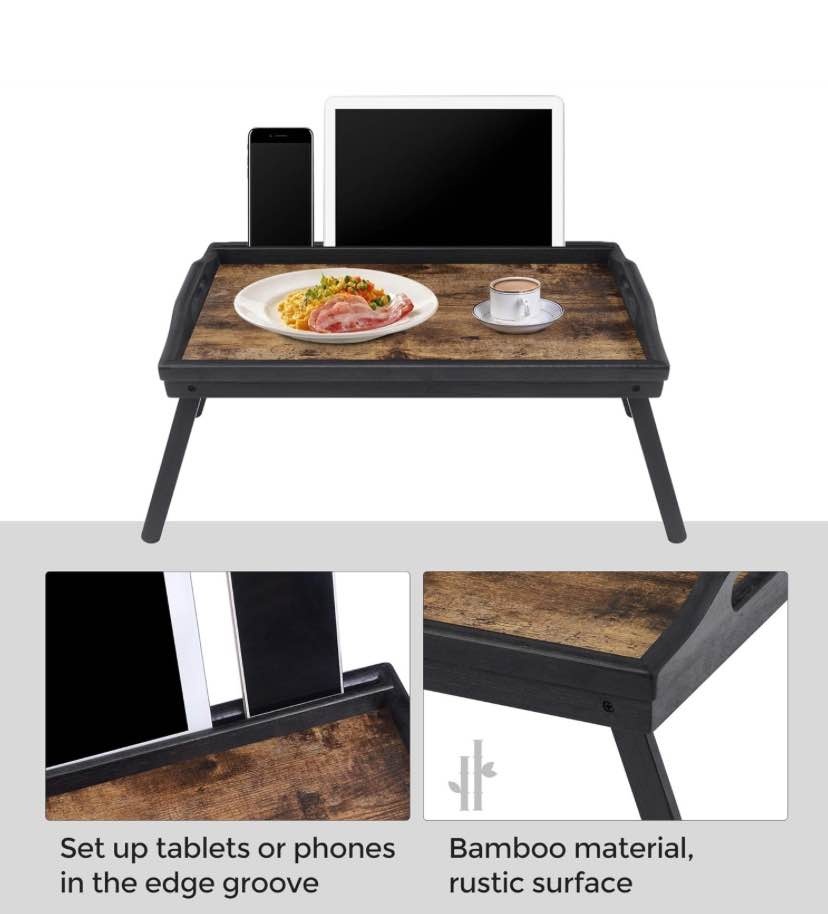 SONGMICS Bed Tray Table | Laptop Desk | IPad Stand - photo 4