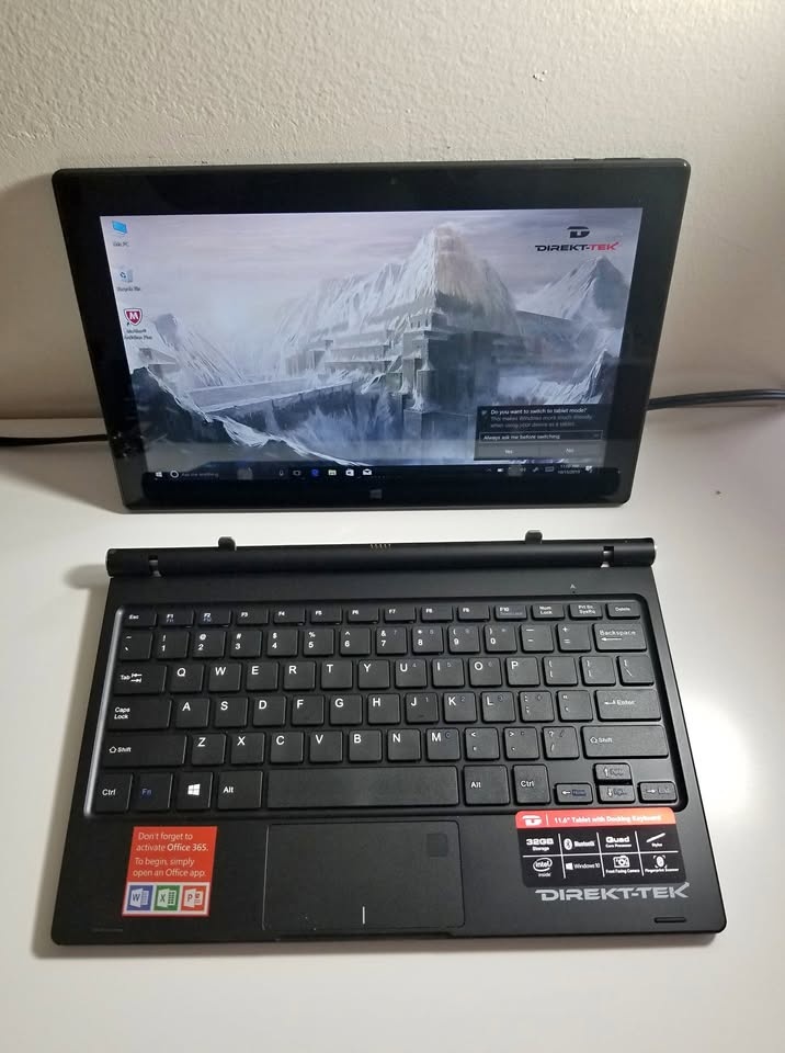 Direkt-Tek 11.6" Convertible Touchscreen Laptop