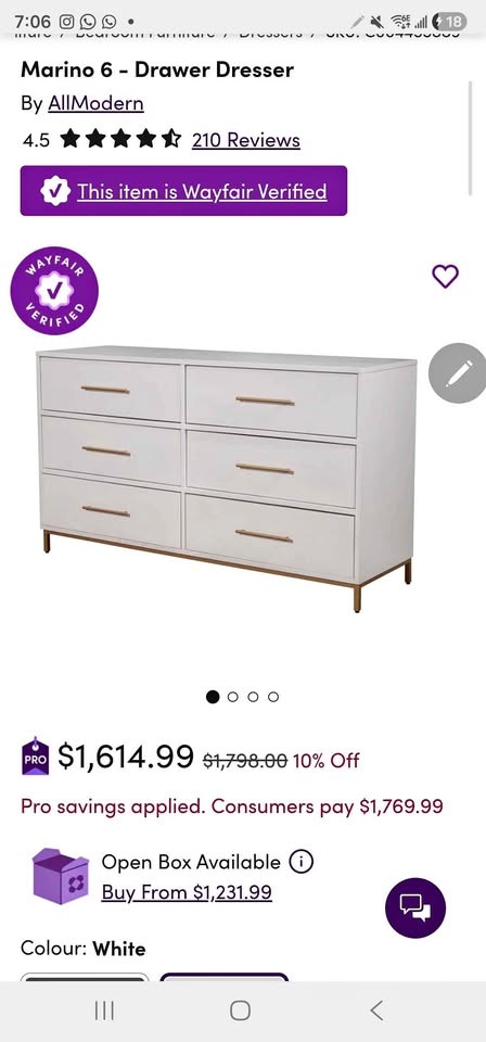 Marino 6 - Drawer Dresser